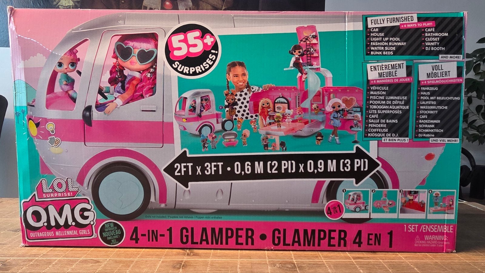 L.O.L. Surprise! O.M.G. Glamper 4-in-1 Camper incl poppetjes, Ophalen of Verzenden, Zo goed als nieuw, Meisje