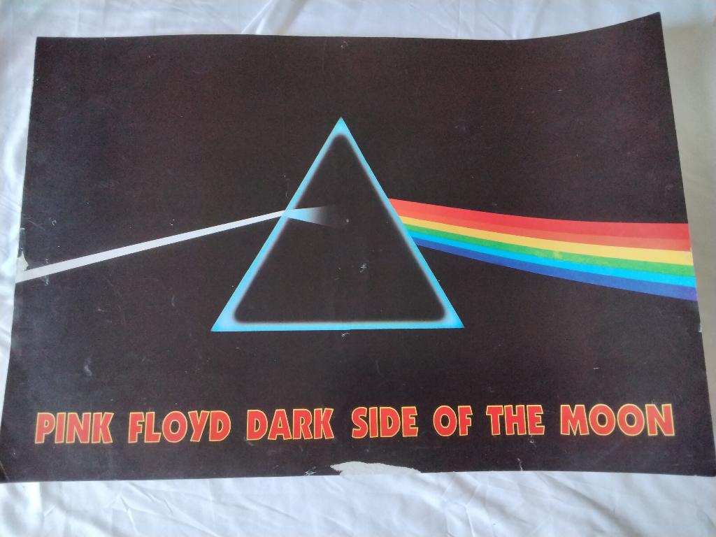 Poster Pink Floyd Dark Side of The Moon Origineel Promotion, Ophalen, Gebruikt, Rechthoekig Liggend, A1 t/m A3