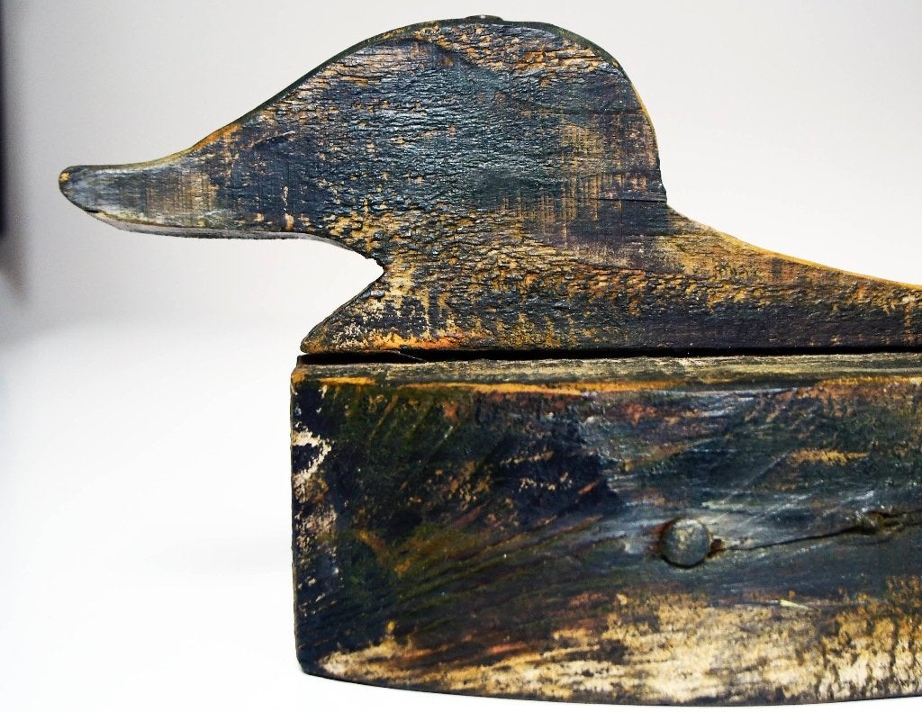 Robuuste houten lokeend, Antiek en Kunst, Ophalen of Verzenden