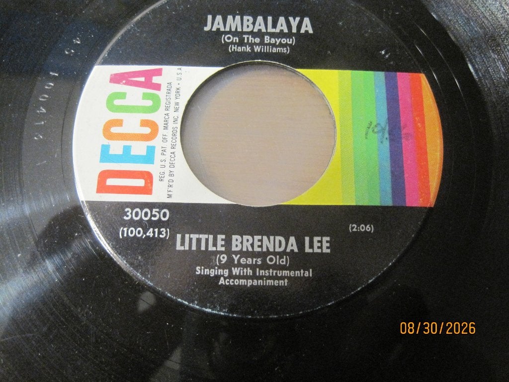 Little Brenda Lee   -  Jambalaya   (9 years old), 7 inch, Ophalen of Verzenden, Zo goed als nieuw, Overige typen