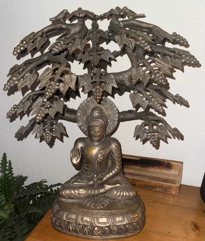 Boeddha Bronzen Beeld Onder Bodhi Boom, Ophalen of Verzenden