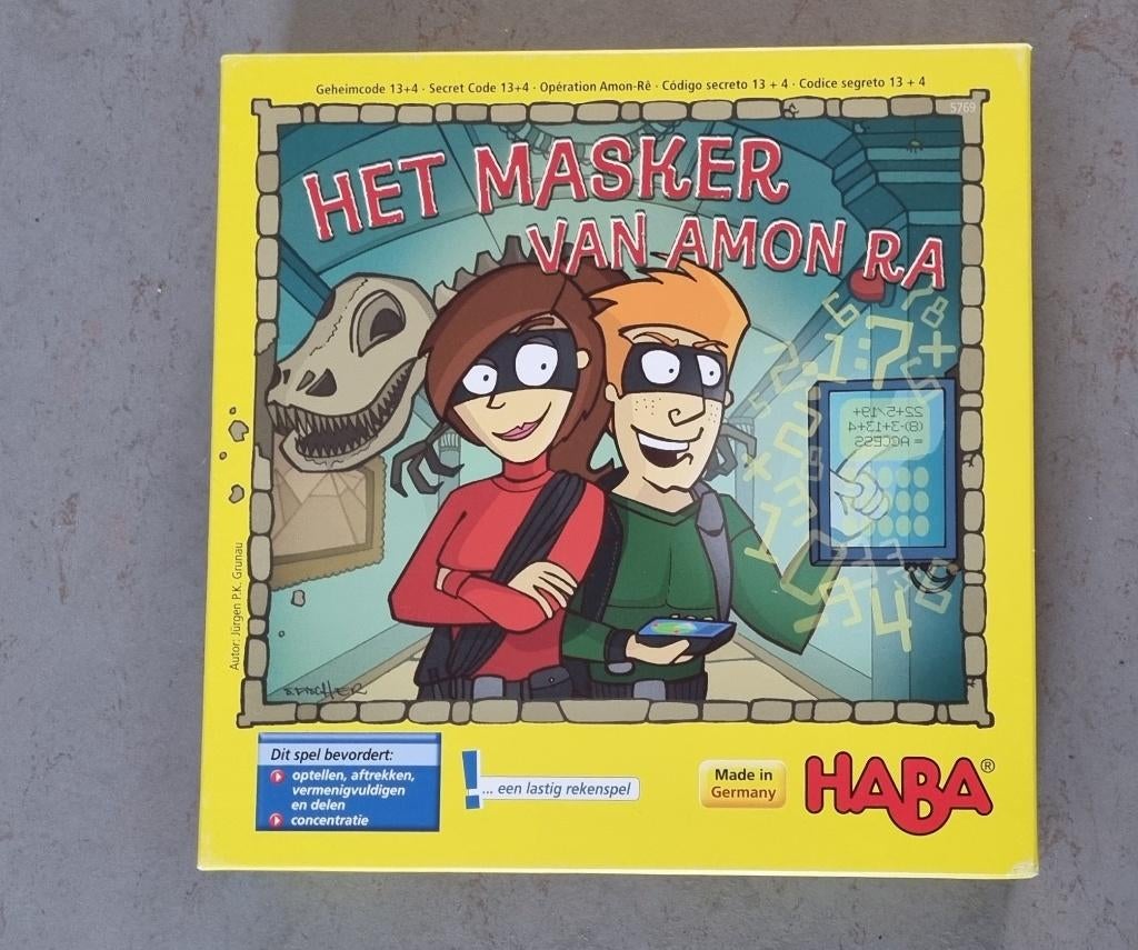 familiespel Het masker van Amon Ra en leer rekenen, Hobby en Vrije tijd, Gezelschapsspellen | Bordspellen, Ophalen, Zo goed als nieuw