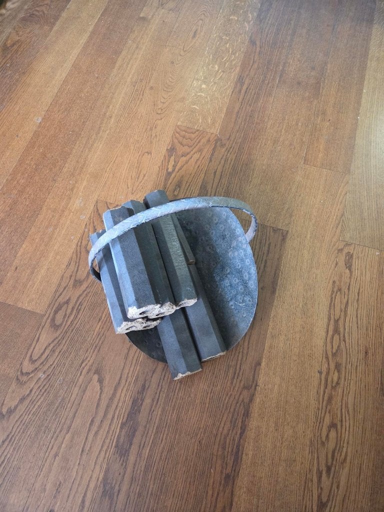 Brocante Haardhout drager/mand/bak, Ophalen
