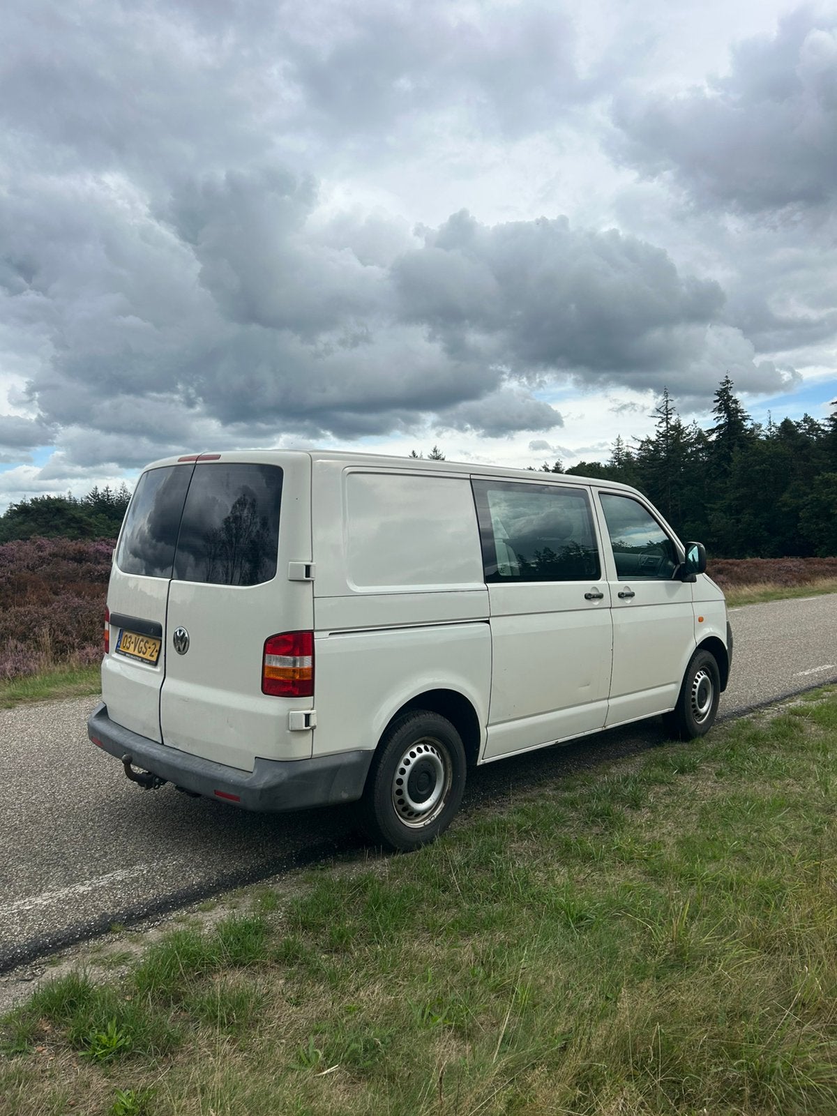VW Transporter dubbele cabine, Auto's, Volkswagen, Wit, Bedrijf, Diesel, Transporter