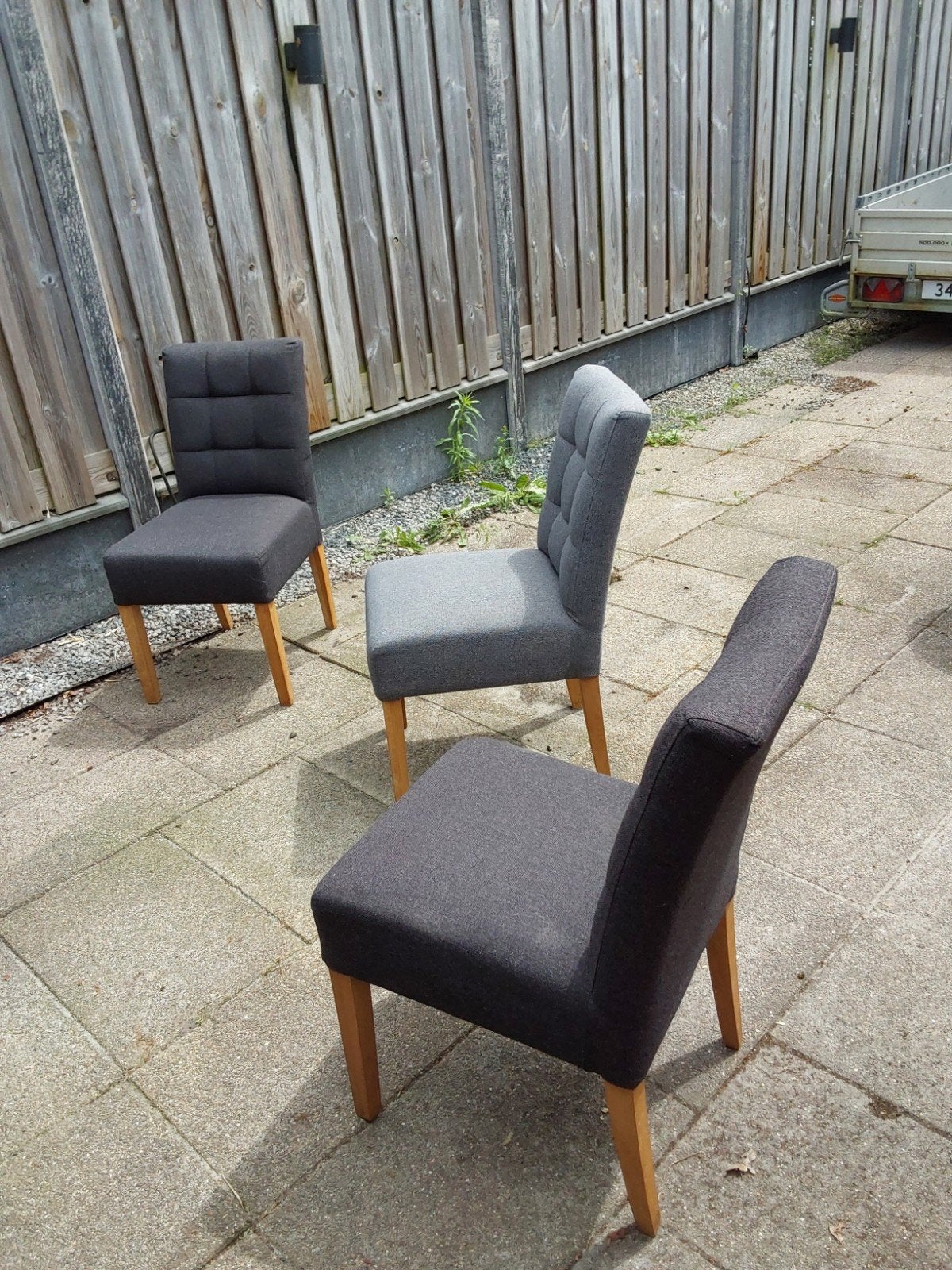 bank en drie stoelen, Ophalen, 75 tot 100 cm, 200 tot 250 cm