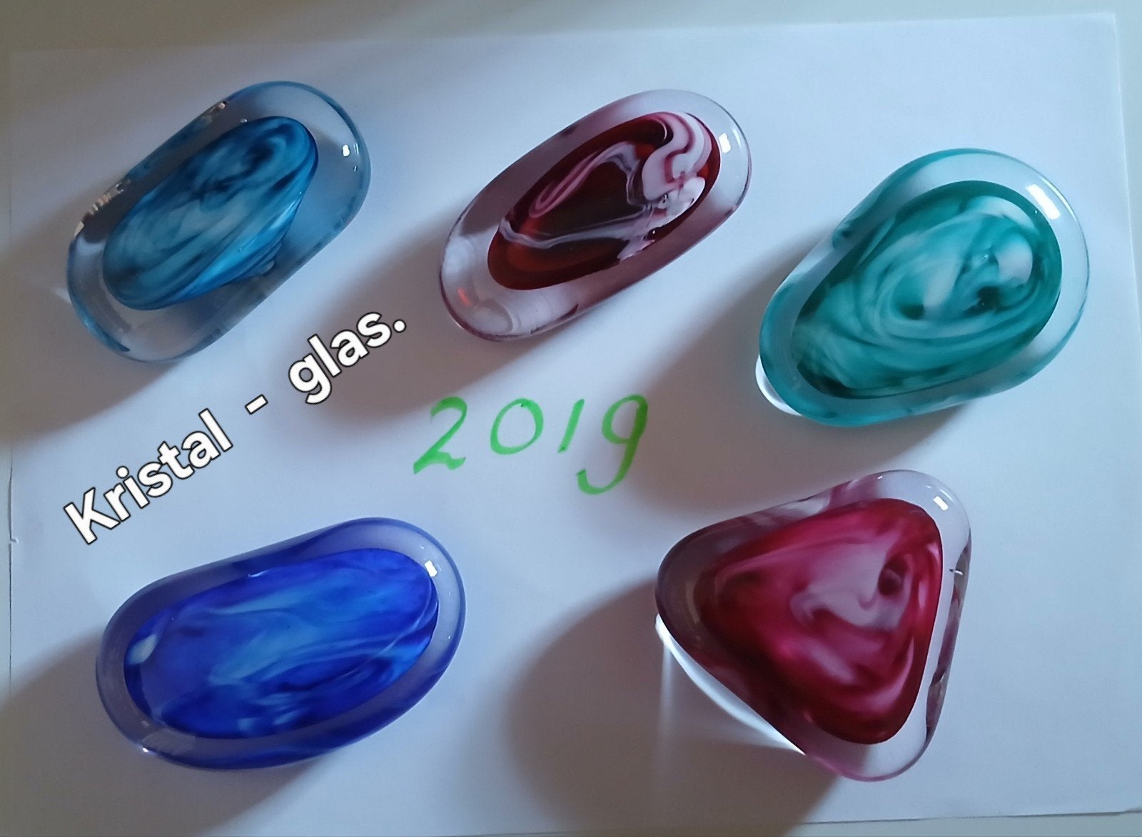 Kristal Glas Kunstobjecten - Diverse Kleuren en Vormen, Ophalen