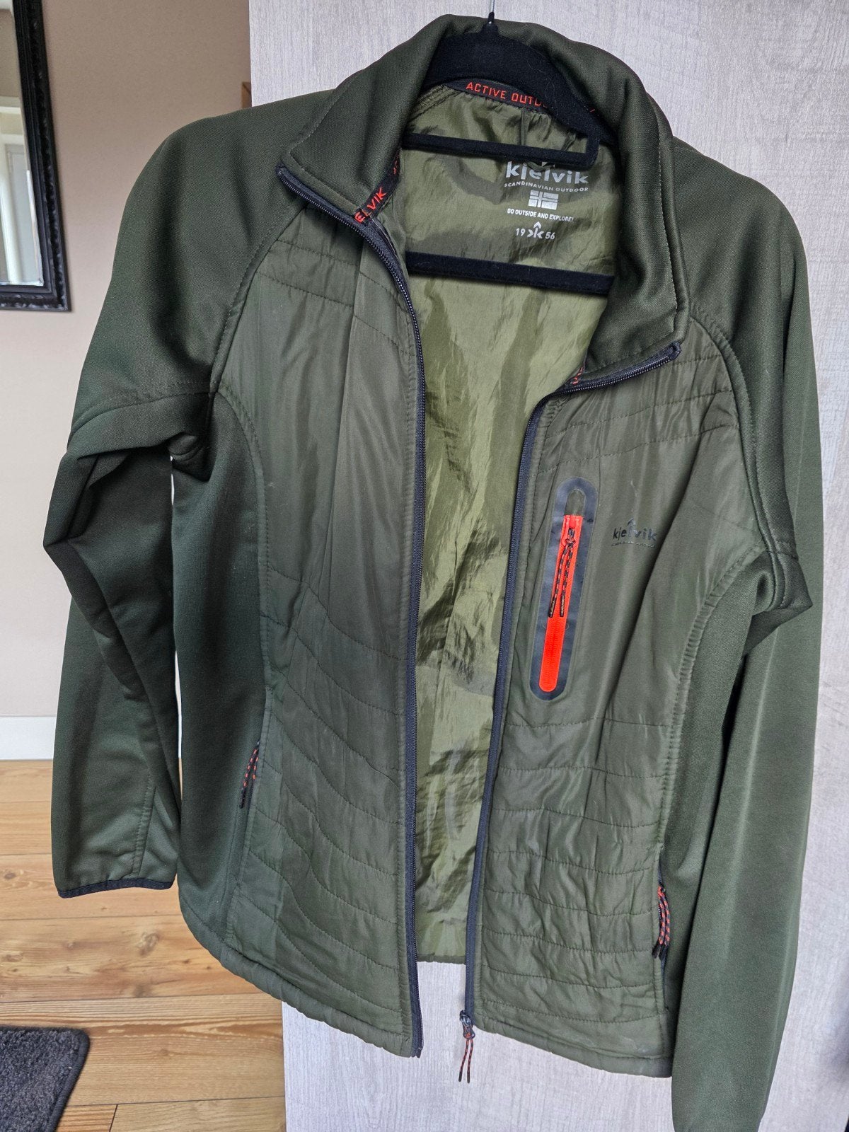 Kjelvik outdoor jas groen maat L, Maat 56/58 (XL), Kjelvik, Ophalen of Verzenden, Zo goed als nieuw