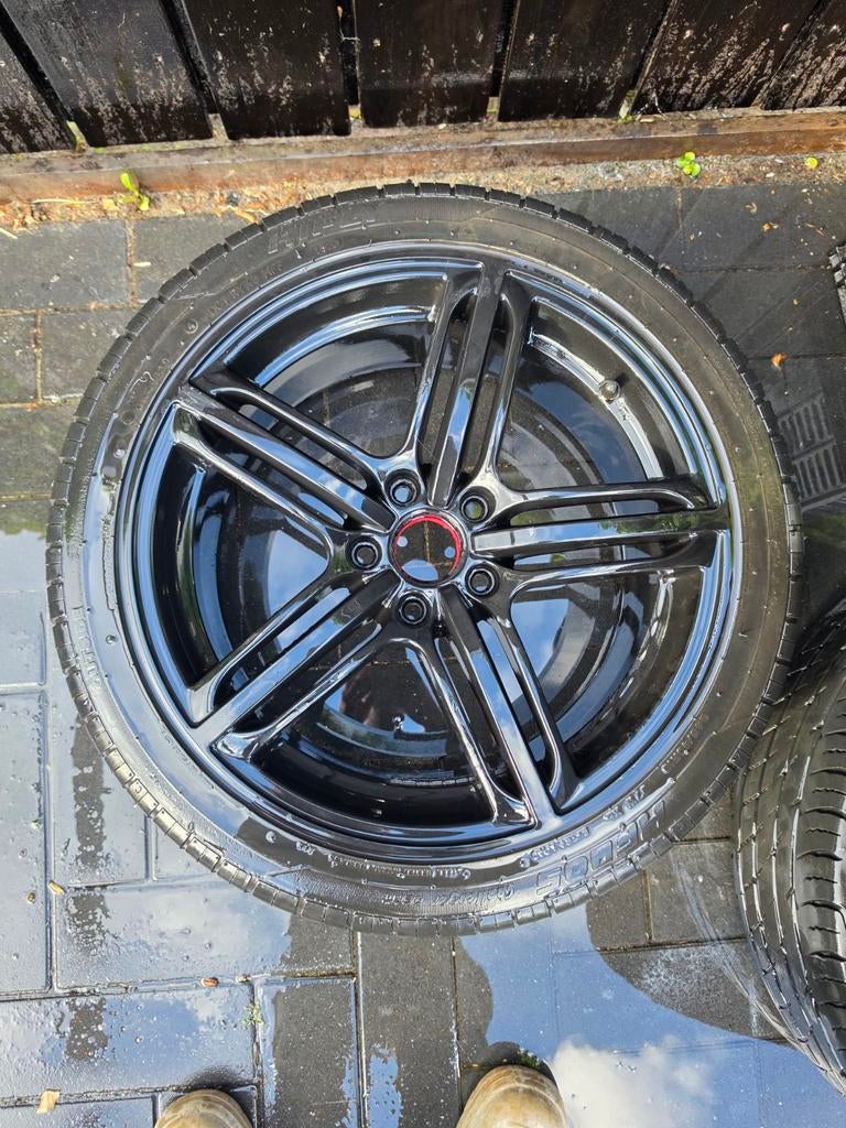 Set 18 inch VAG velgen met gebruikte banden, Ophalen, Gebruikt, 18 inch, Banden en Velgen