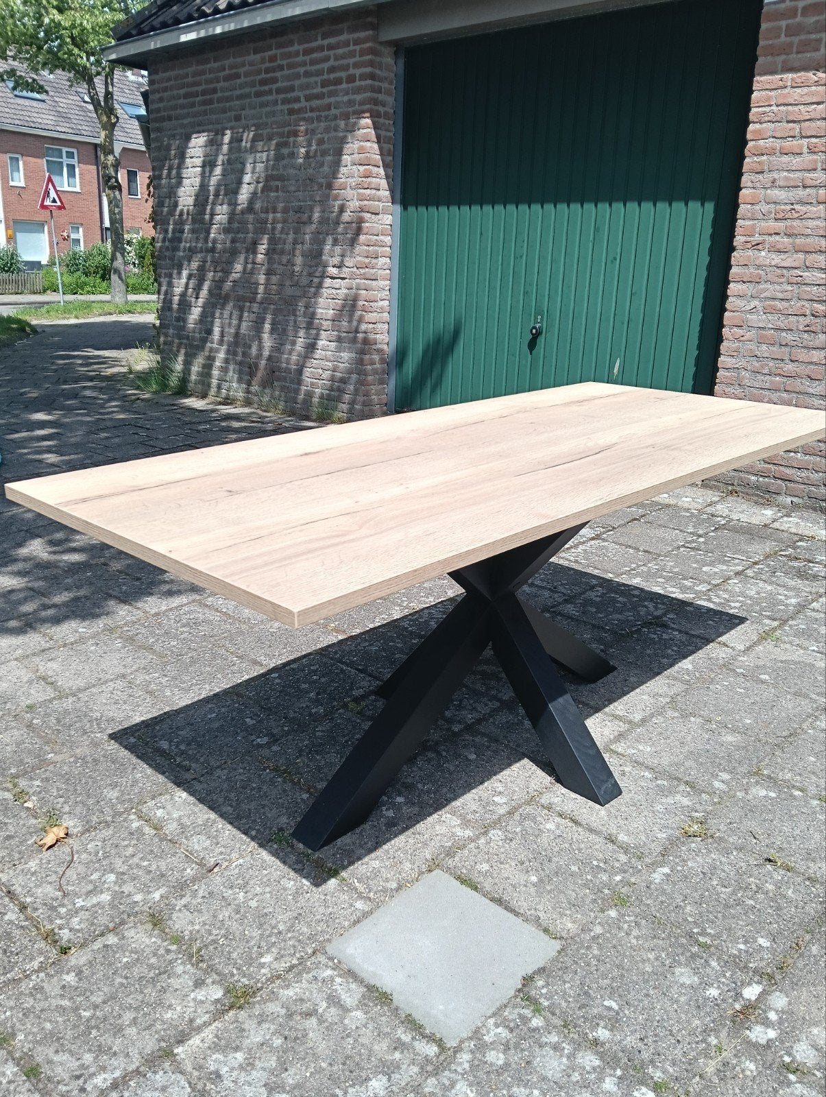 Eettafel, Huis en Inrichting, Tafels | Eettafels, Ophalen, Eikenhout, Nieuw, 50 tot 100 cm