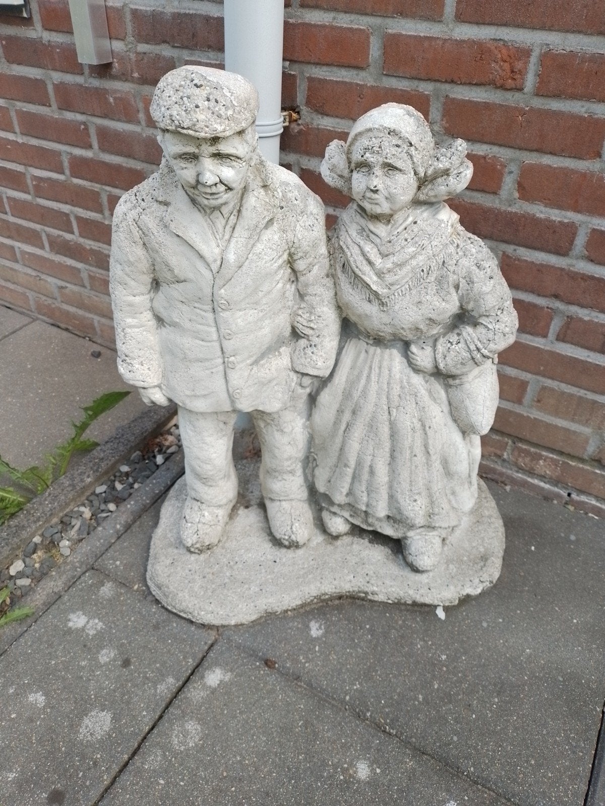 Groot betonnen beeld opa en oma, Tuin en Terras, Tuinbeelden, Ophalen, Beton