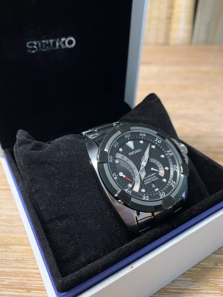 Horloge: SEIKO Velatura Kinetic Direct Drive Ref. SRH005P1, Ophalen of Verzenden, Zo goed als nieuw, Staal, Seiko