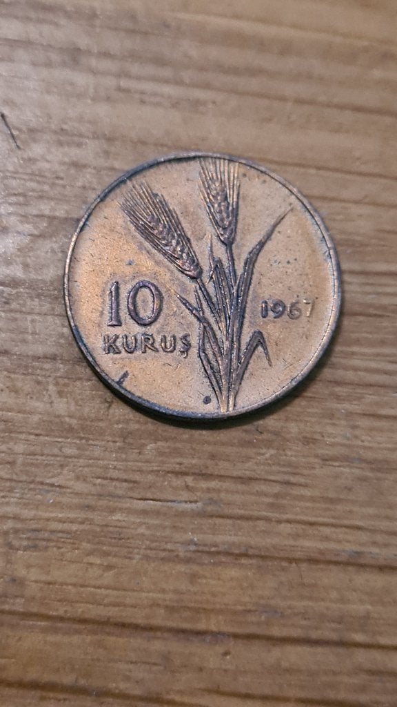 Turkije - 10 Kurus 1967, Verzenden, Overige landen, Losse munt