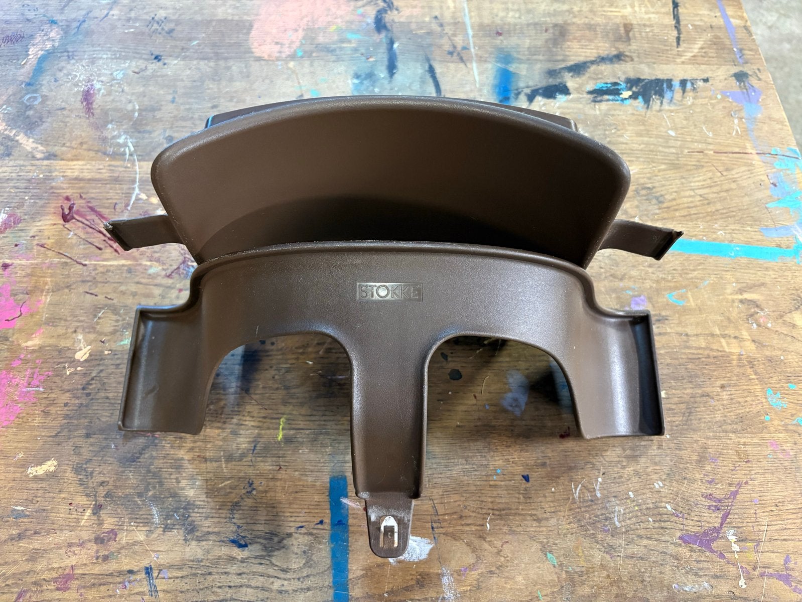 Stokke Tripp Trapp Baby Set - Bruin, Ophalen of Verzenden, Gebruikt, Meegroeistoel, Afneembaar eetblad