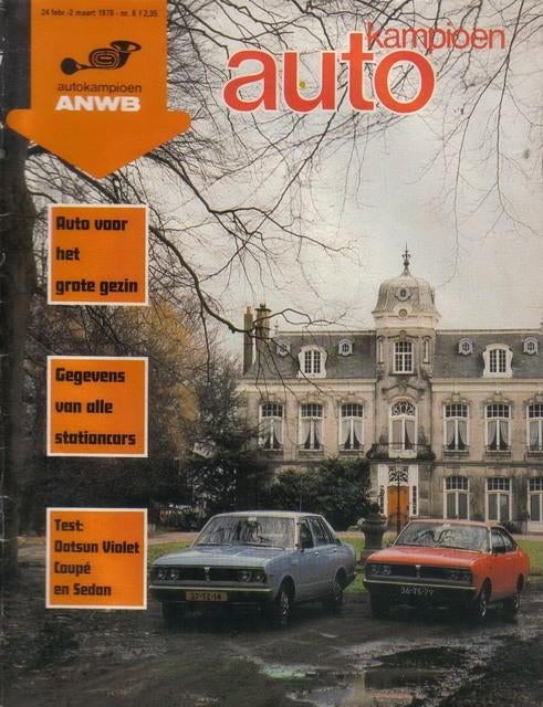 Autokampioen 8 1978 : Datsun Violet - Fiat 131 Mirafiori, Ophalen of Verzenden, Gelezen, Algemeen