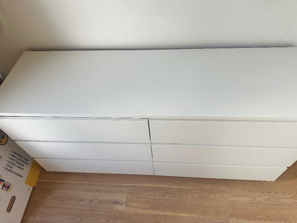 Ikea MALM ladekast met 6 lades, Ophalen, Gebruikt, 5 laden of meer, 150 tot 200 cm