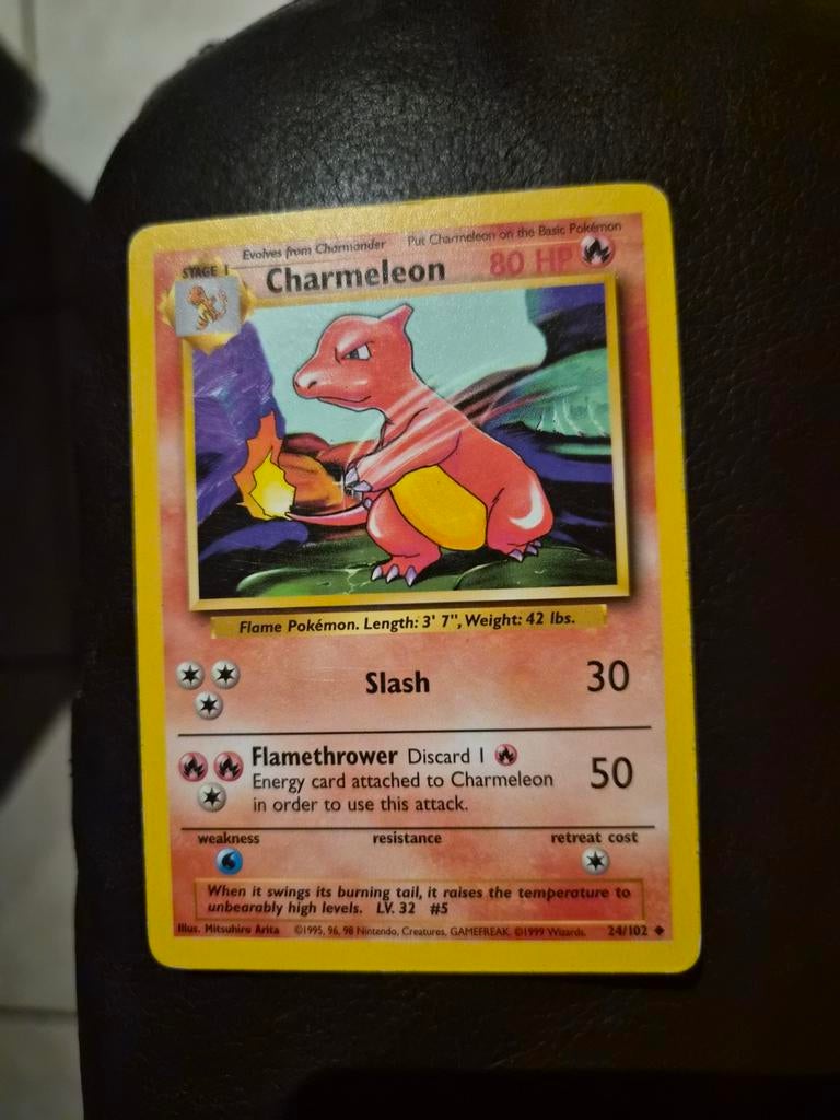 Charmeleon base set 24/102, Ophalen of Verzenden, Gebruikt, Losse kaart, Foil