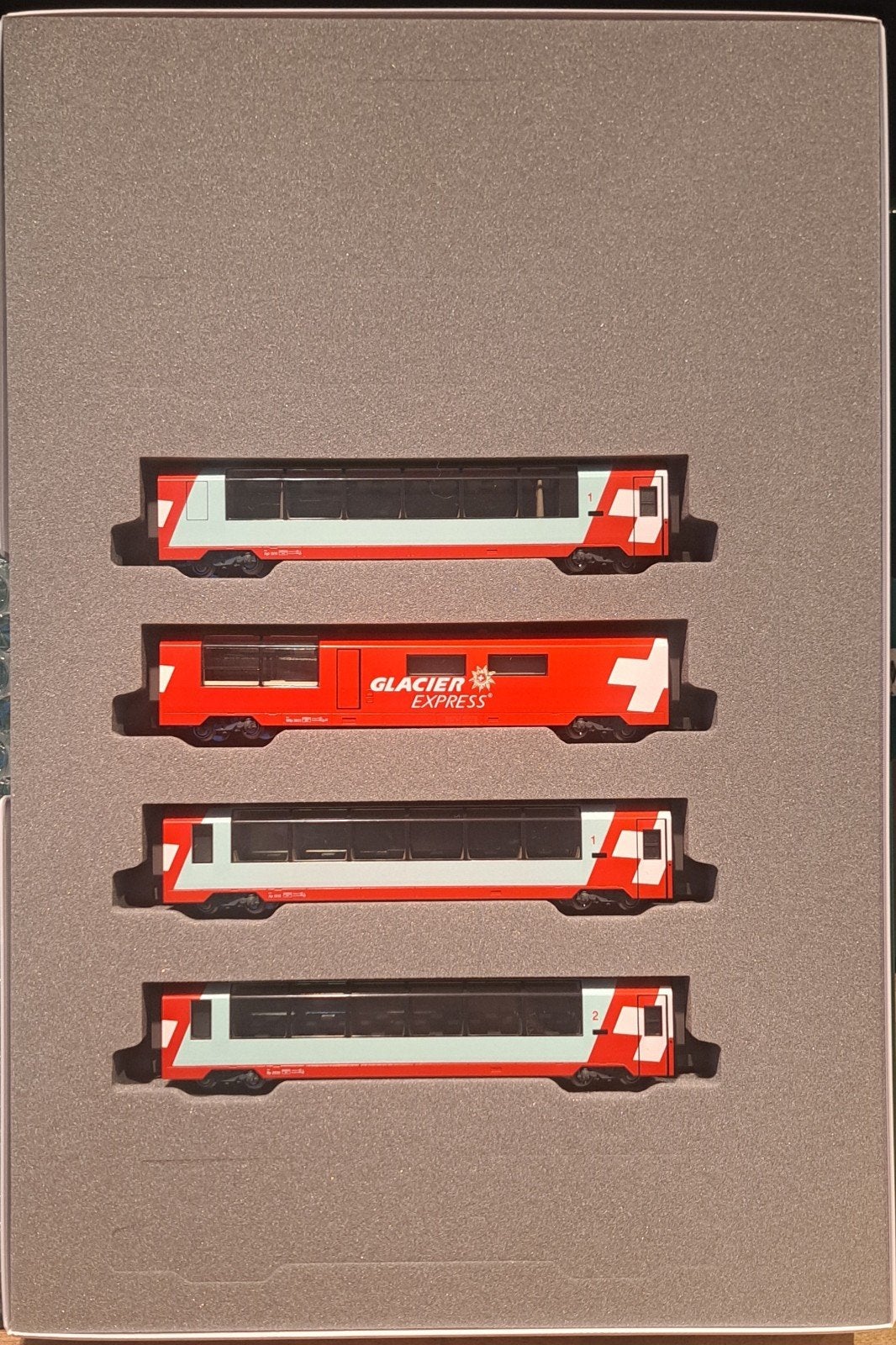 KATO 10-2027 nieuw – RhB "Glacier Express" Uitbreidingsset, Overige merken, Gelijkstroom, Ophalen of Verzenden, Analoog