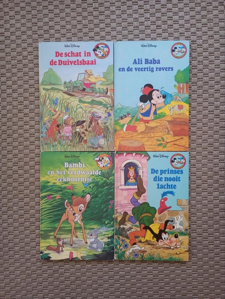 Disney Boeken: Bambi, Ali Baba, De Prinses, De Schat, Boeken, Ophalen of Verzenden, Gelezen, Walt Disney, Sprookjes