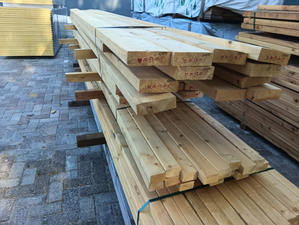 restpartij geschaafde balken, Ophalen, Gebruikt, 250 cm of meer, Balken