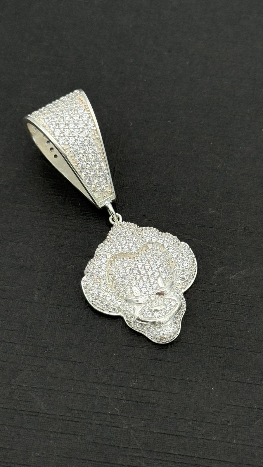 Prachtige 925 zilver clown hanger iced out - nieuw, Overige voorstellingen, Nieuw, Ophalen of Verzenden, Nvt
