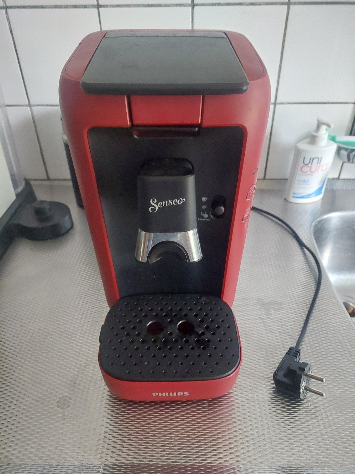 Philips Senseo Koffiezetapparaat - Rood, Witgoed en Apparatuur, Koffiezetapparaten, Ophalen, Gebruikt, Koffiemachine, 2 tot 4 kopjes