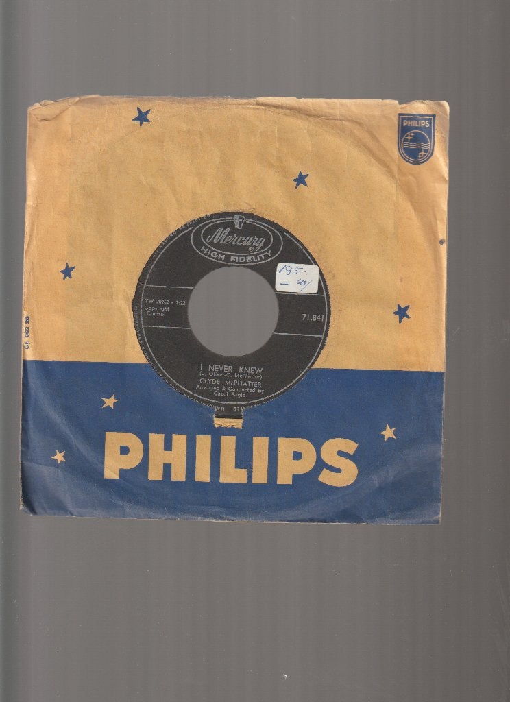 CLYDE  McPHATTER  --  I  NEVER  KNEW, Verzenden, Originele persing, 7 inch, Zo goed als nieuw