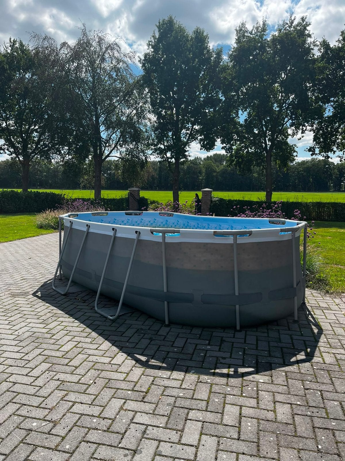 Bestway Power Steel Ovaal Zwembad 427 x 250 cm, Tuin en Terras, Ophalen, Gebruikt, 200 tot 300 cm, 80 tot 120 cm