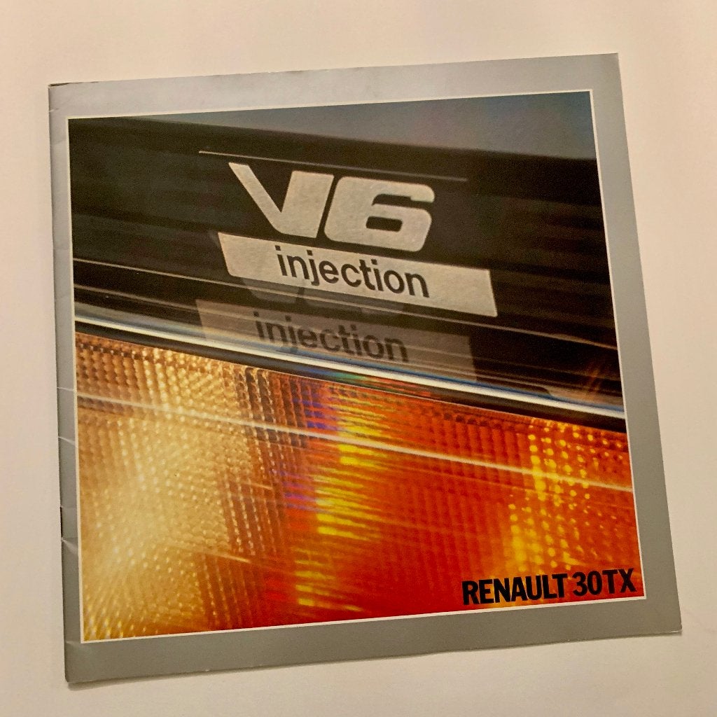 Vierkante folder Renault 30TX V6 injection ZGAN, Ophalen of Verzenden, Zo goed als nieuw, Renault, Renault