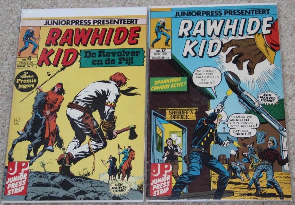 RAWHIDE KID | JuniorPress | nr. 4 en 17 (1980/82), Gelezen, Europa, Ophalen of Verzenden, Meerdere comics