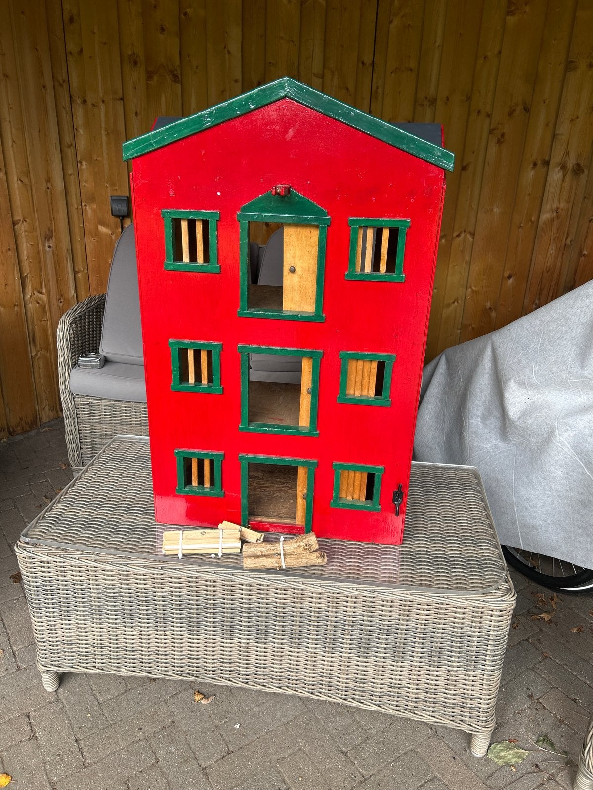 Speelhuis Pakhuis Houthandel met Katrol - Multiplex, Ophalen of Verzenden, Gebruikt, Poppenhuis