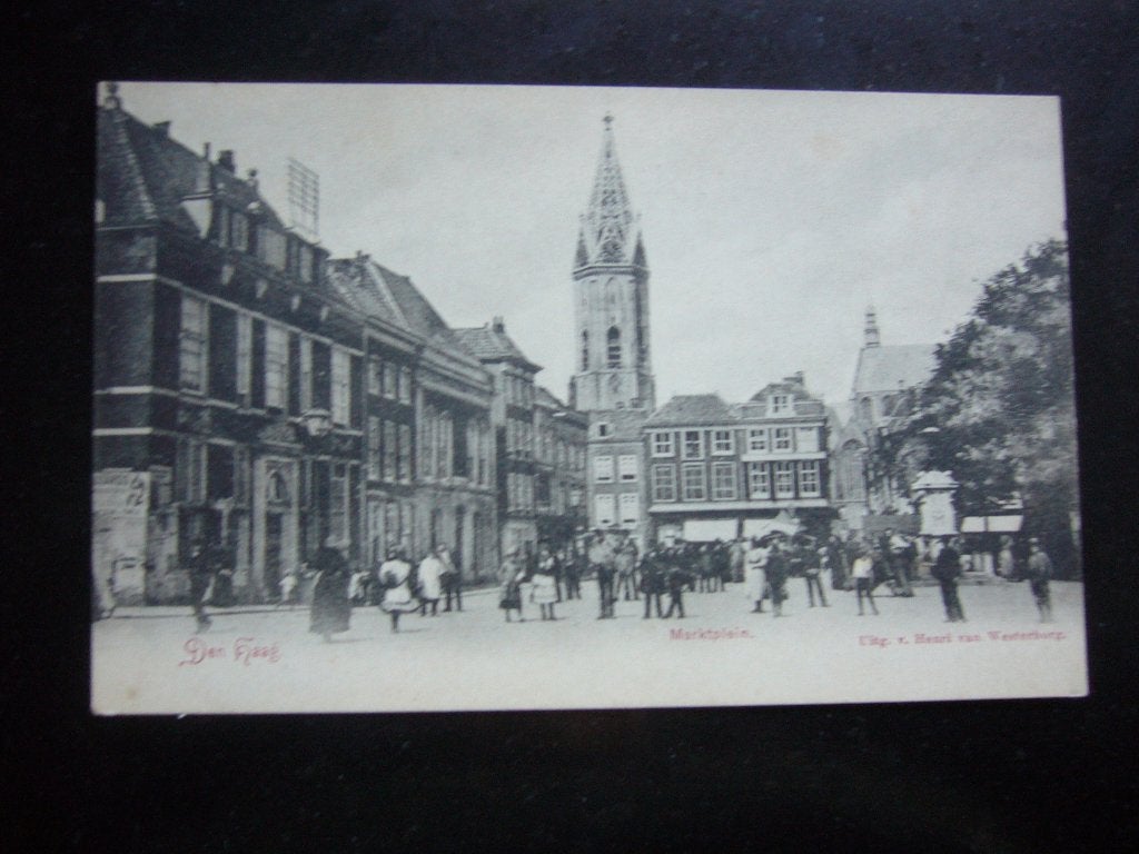 DEN HAAG  =  MARKTPLEIN  BRIEFKAART, Ophalen of Verzenden, Voor 1920, Gelopen, Zuid-Holland