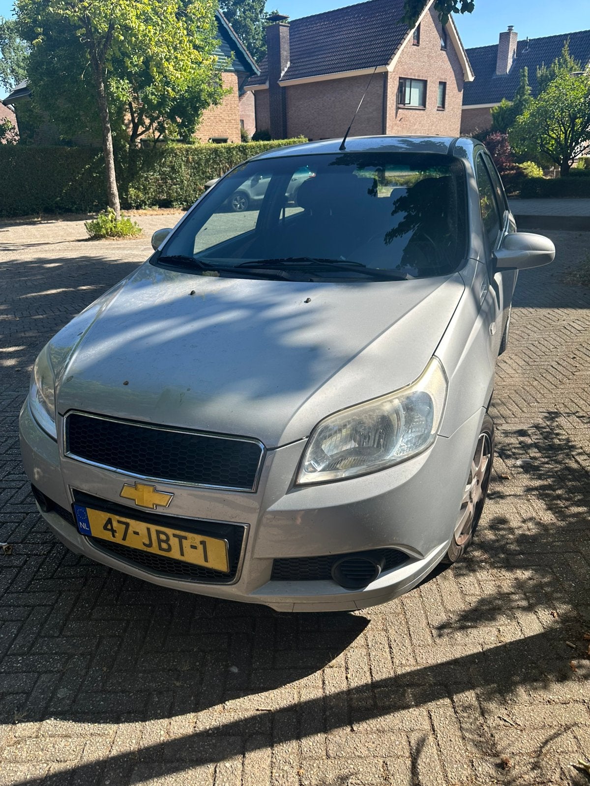Chevrolet Aveo 1.4 16V 5D 2009 Grijs, Auto's, Chevrolet, Voorwielaandrijving, Stof, 40 €/maand, Aveo