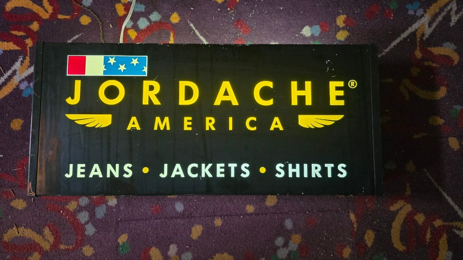Vintage Jordache America Lichtbak - Jeans Jackets Shirts, Verzamelen, Ophalen, Gebruikt, Lichtbak of (neon) lamp