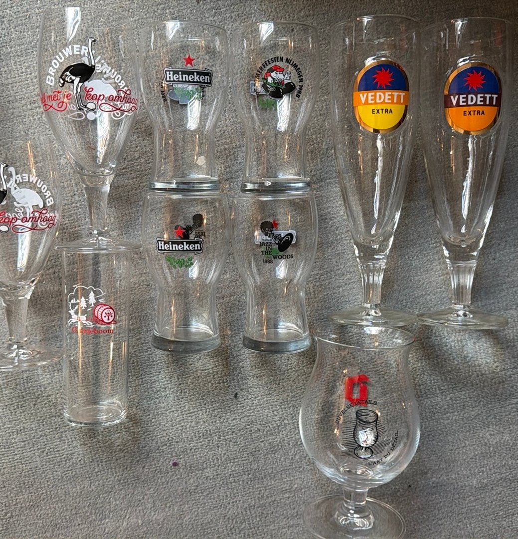 Bier glazen, Verzamelen, Biermerken, Ophalen of Verzenden, Zo goed als nieuw, Glas of Glazen, Heineken