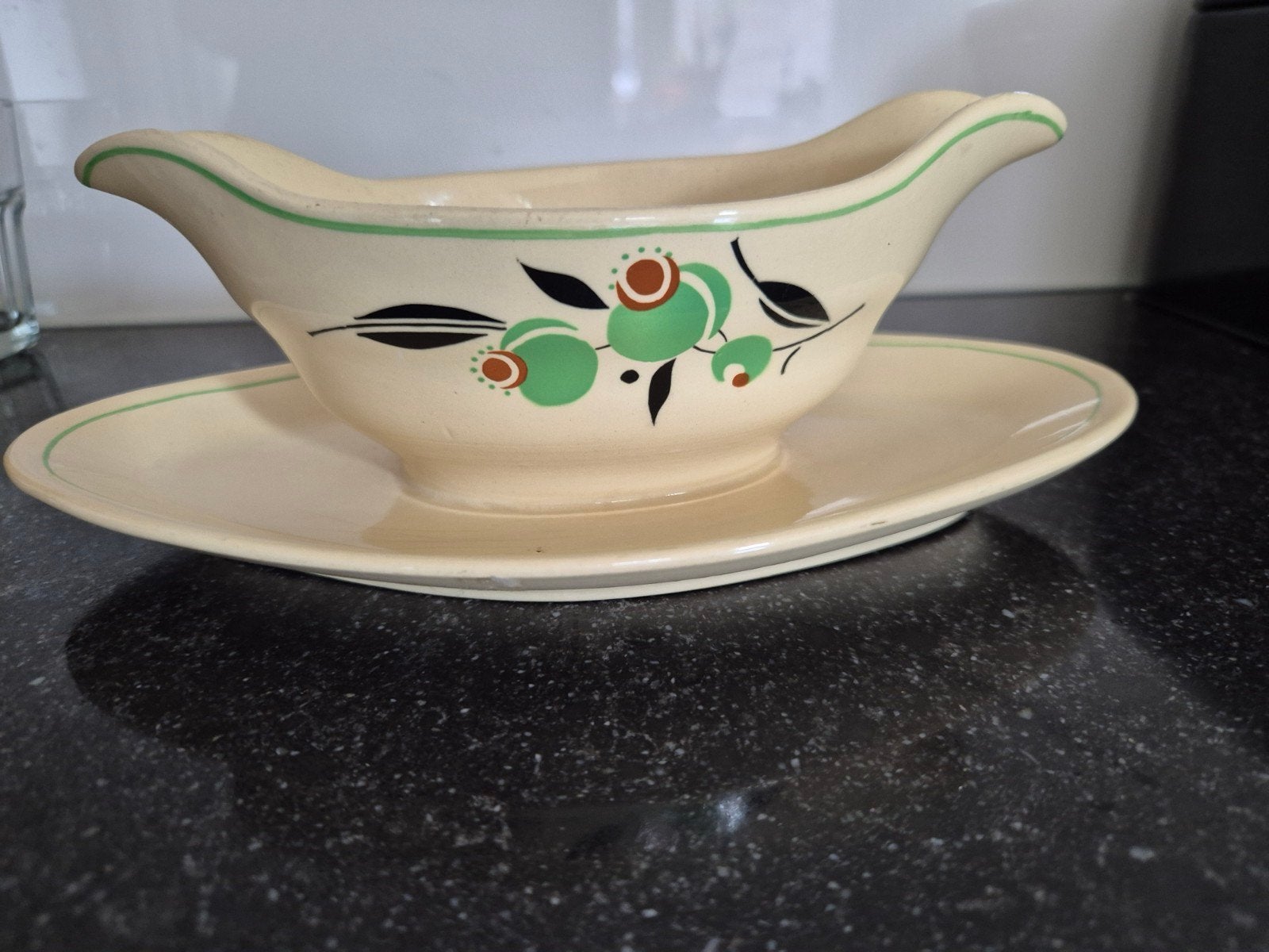 Boch Frères Royal Boch sauskom en serveerschaal, Antiek en Kunst, Antiek | Servies los, Ophalen of Verzenden
