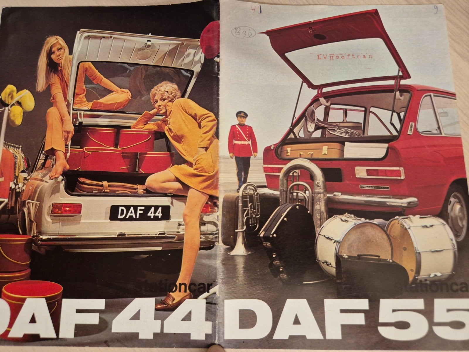 1969 Nederlands Daf 44 55 stationcar folder mooie foto's, Ophalen of Verzenden, Zo goed als nieuw, Overige merken