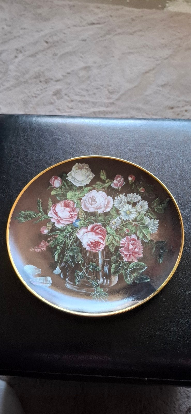 Wandbord "Rozen en Schelpen" - Rosa Porselein, Ophalen of Verzenden