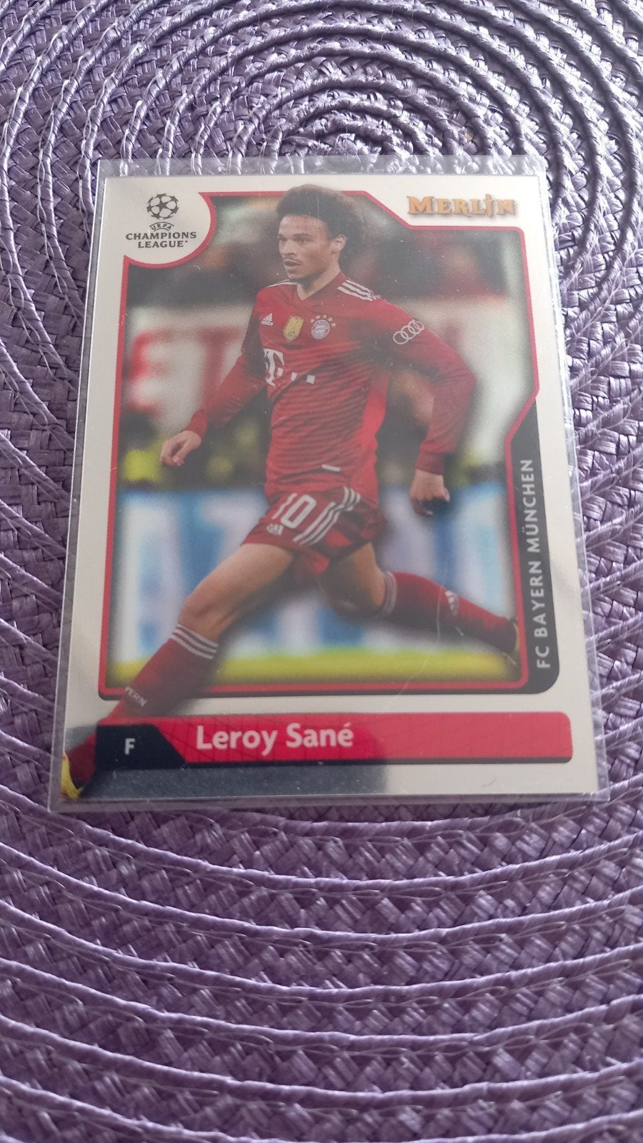 Leroy Sané Merlin Champions League Voetbal Plaatje, Ophalen of Verzenden, Zo goed als nieuw, Plaatje