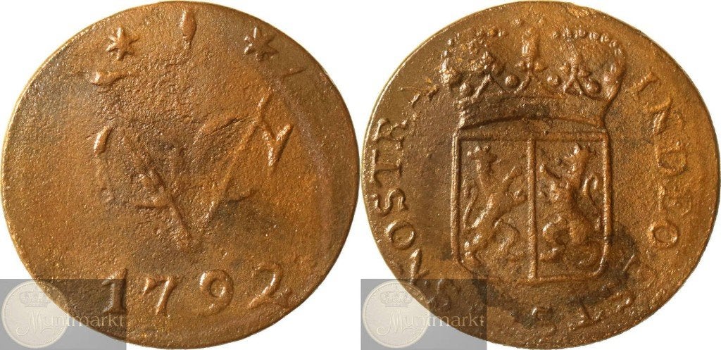 V.O.C. - Gelderland - Duit 1792 'Gelria', Ophalen of Verzenden, Vóór koninkrijk, Overige waardes, Losse munt