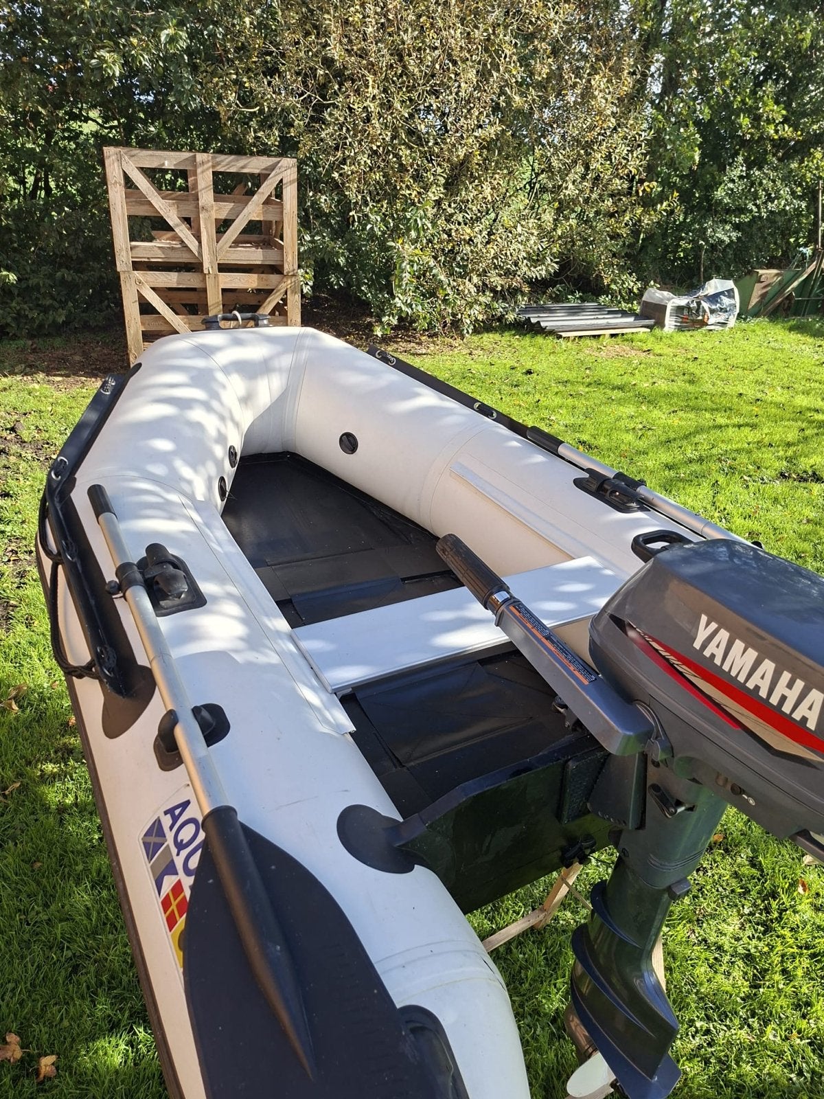 Aquaparx rubberboot met Yamaha Malta 3 pk buitenboordmotor, Watersport en Boten, Ophalen, Gebruikt, Inclusief motor, Buitenboordmotor