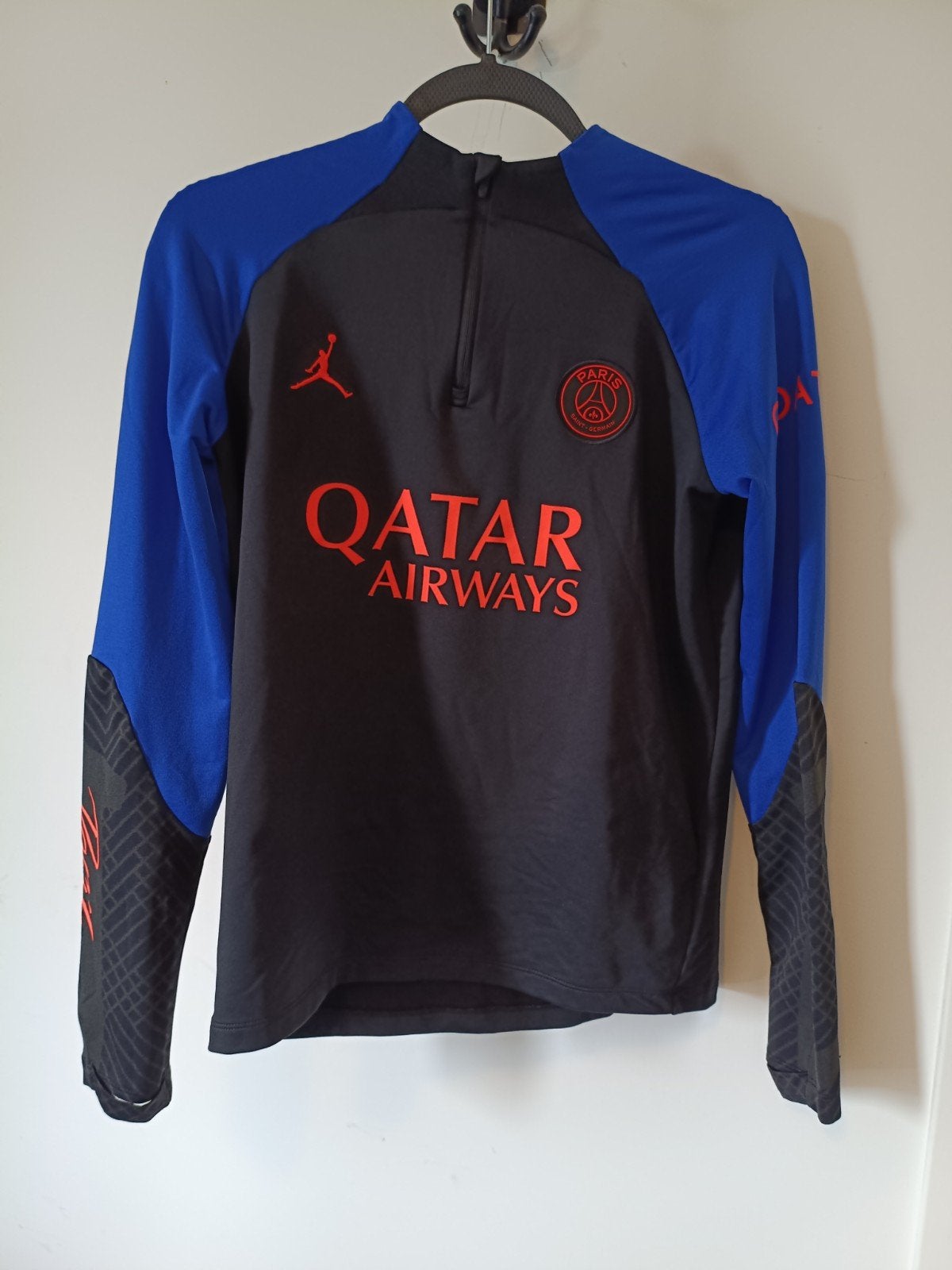 PSG Air Jordan trainingspak 158-170 Zwart/Blauw, Maat S, Ophalen, Zo goed als nieuw, Trainingspak