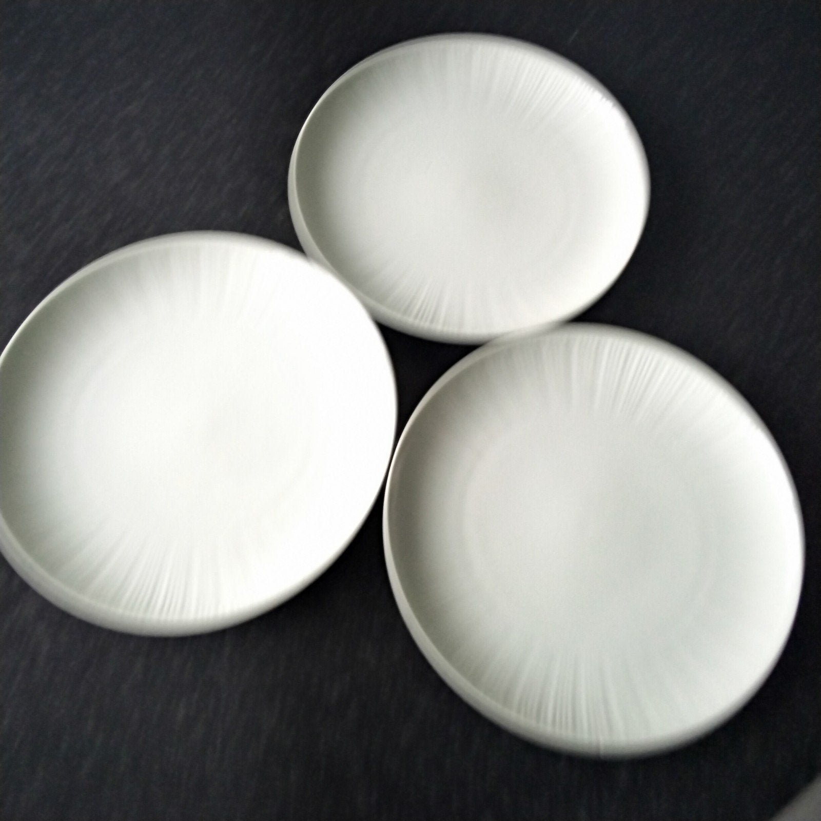 3  hutschenreuther  seladon  elegance  ontbijtborden, Ophalen of Verzenden