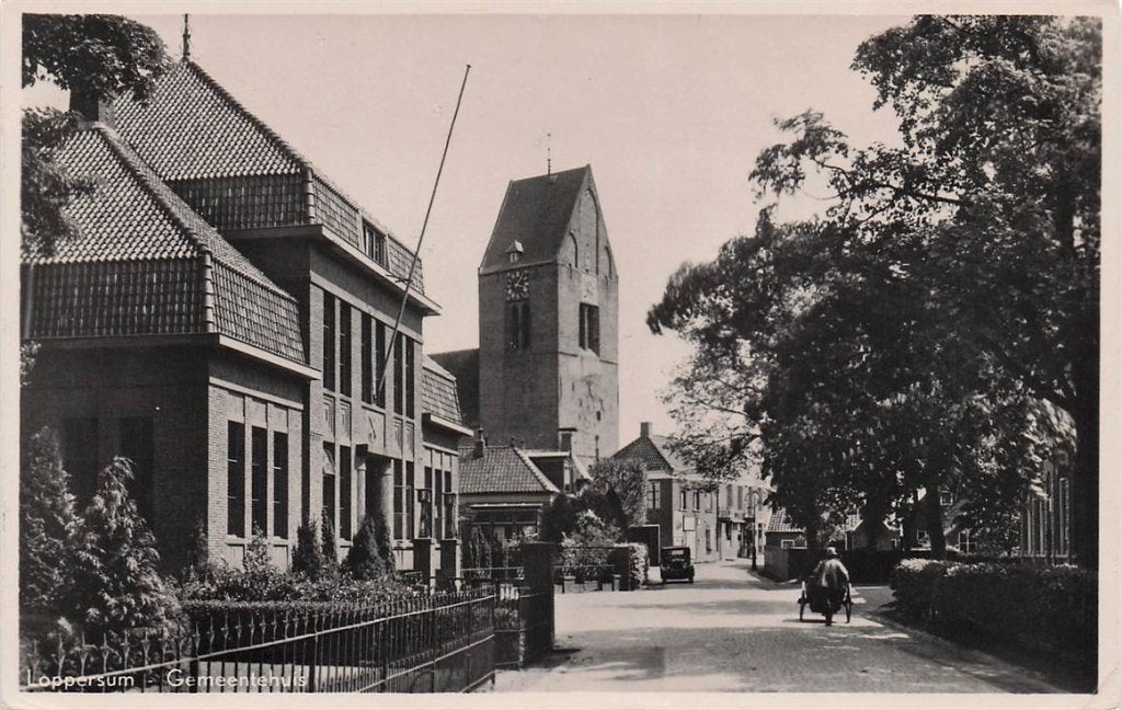 703-317-027 Loppersum Gemeentehuis, Verzenden, Voor 1920, Groningen