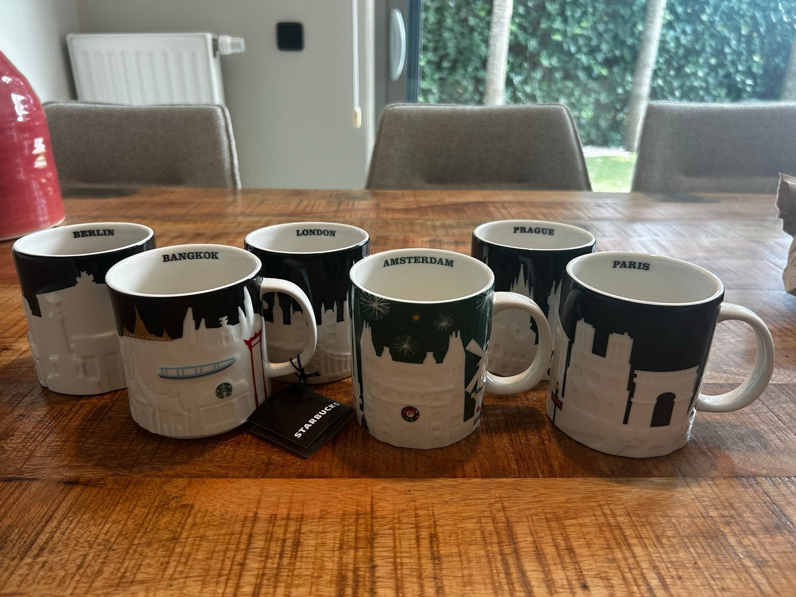 Starbucks City relief Mugs - Diverse Collectie (6 stuks), Keramiek, Nieuw, Starbucks, Modern