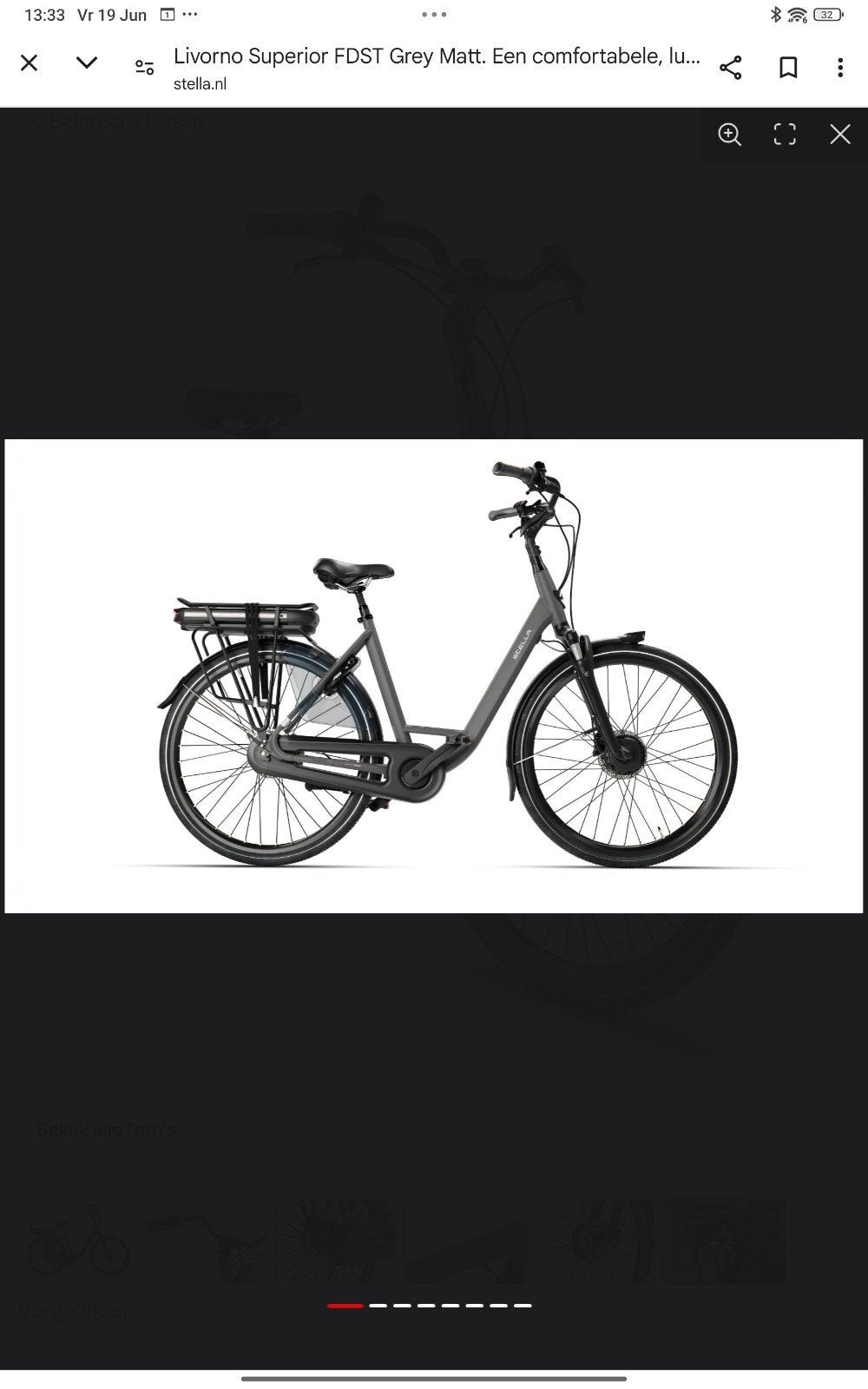 Stella Livorno Superior FDTS elektrische fiets, Gebruikt, 51 tot 55 cm, 50 km per accu of meer, Ophalen
