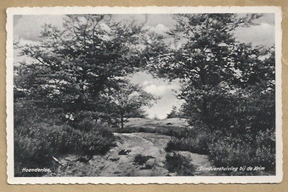 Hoenderloo Zandverstuiving bij de Krim - Oude Ansichtkaart, Verzamelen, Ansichtkaarten | Nederland, Ophalen of Verzenden, 1920 tot 1940