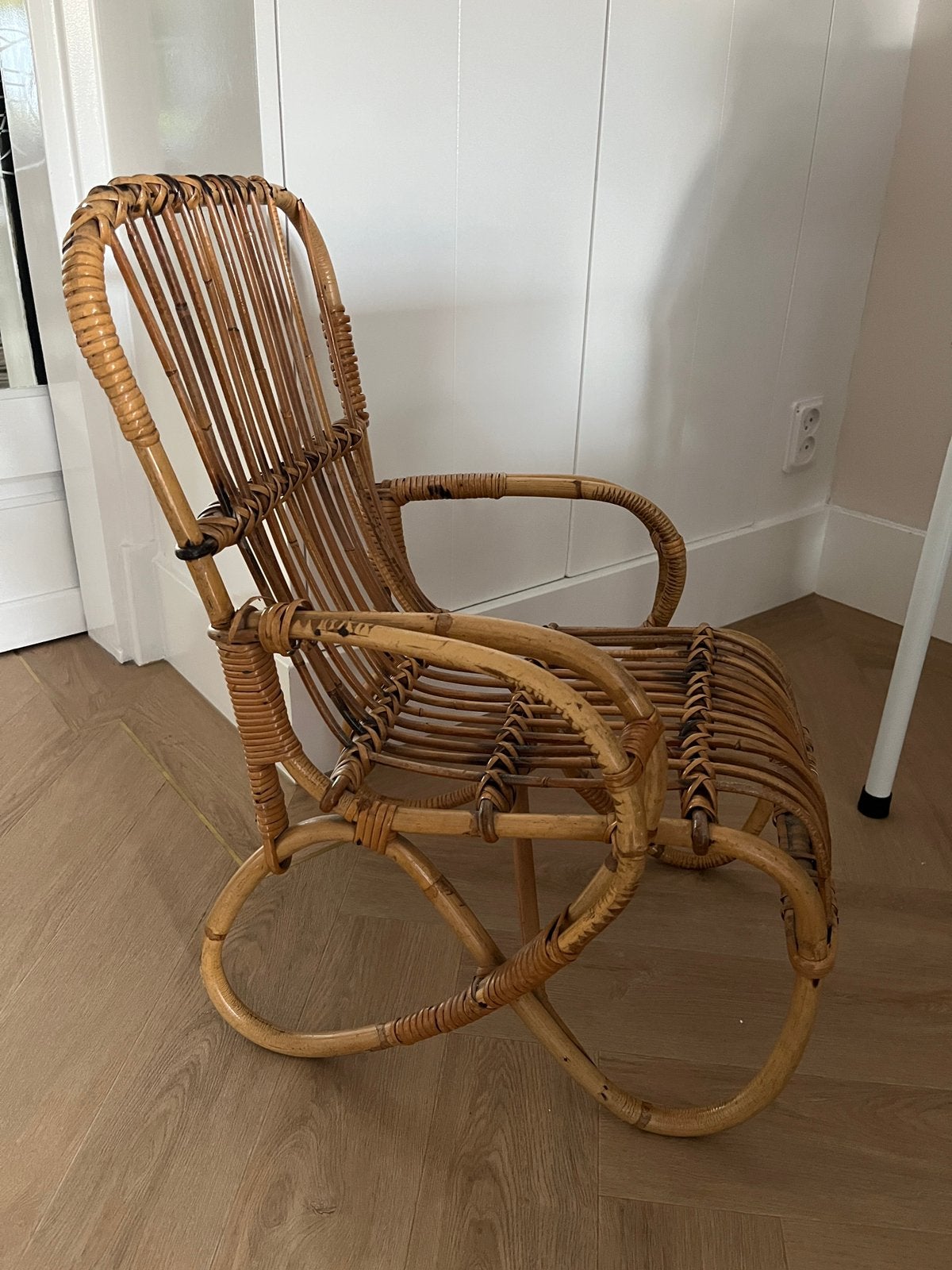 Vintage rotan stoeltje kinderstoeltje, Ophalen, Zo goed als nieuw, Stoel(en)