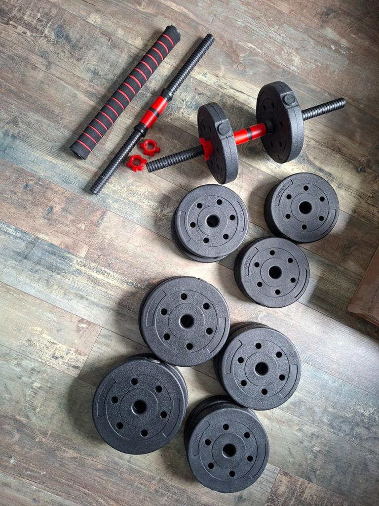 Luxari Dumbbell Set 20 KG - Verstelbare Halterset, Ophalen, Zo goed als nieuw, Benen, Halterset