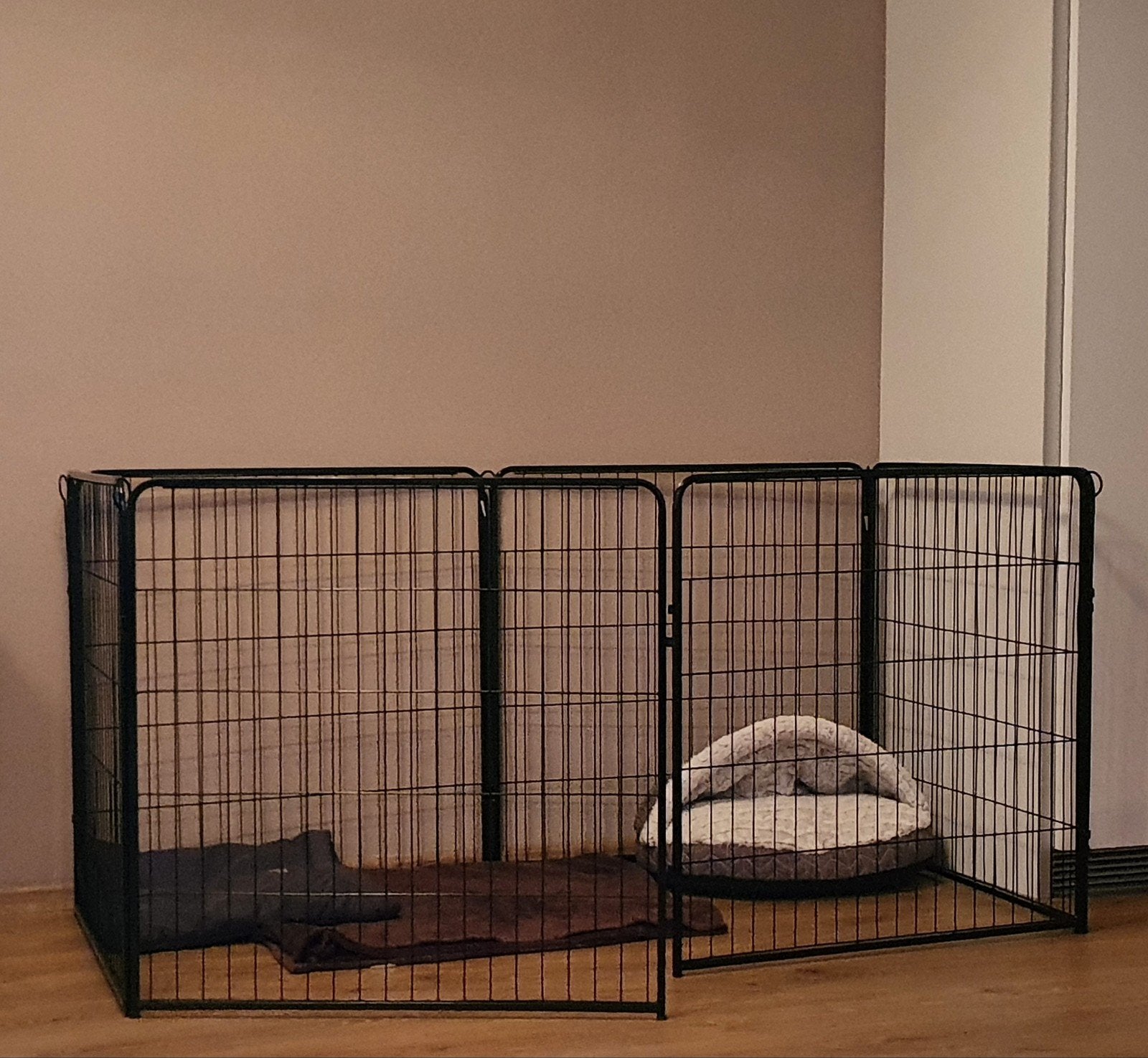 Puppyren zwart, 8 panelen, Dieren en Toebehoren, Hondenhokken, Ophalen, Gebruikt, 110 cm of meer, 65 tot 100 cm