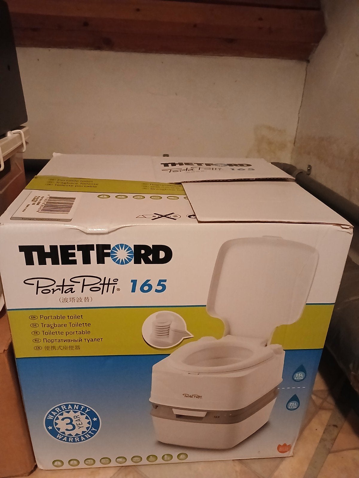 porta potti, Ophalen, Zo goed als nieuw
